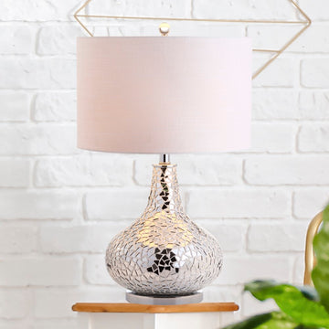 Emilia 26" Mirrored Mosaic LED Table Lamp - JONATHAN Y